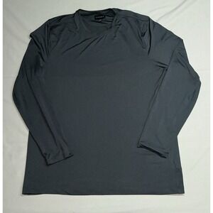 Chase 54 Mens Poly / Spandex Long Sleeve Shirt Gray Sz XL